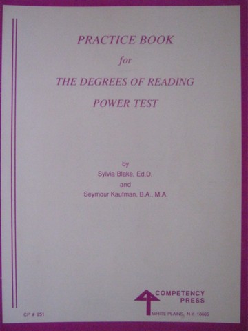 (image for) Degrees of Reading Power Test Practice Book 6th Edition (P)