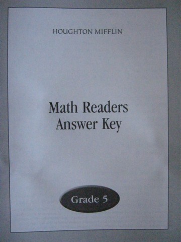 (image for) Math Readers 5 Answer Key (CA)(P)