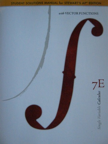(image for) Single Variable Calculus 7e AP Student Solutions Manual (P)