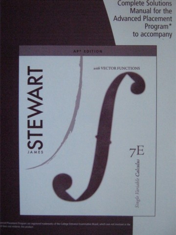 (image for) Single Variable Calculus 7e AP Complete Solutions Manual (P)