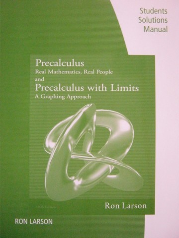 (image for) Precalculus with Limits 6th Edition Student Solutions Manual (P)
