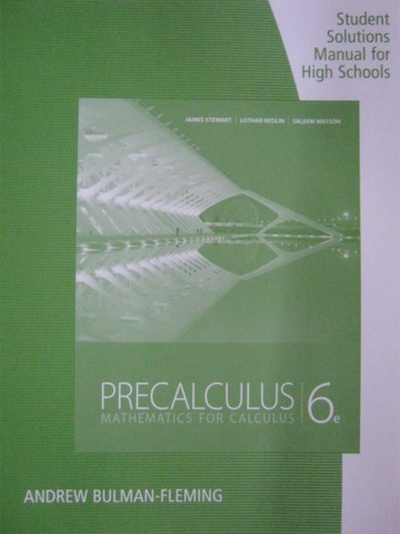 (image for) Precalculus Mathematics for Calculus 6e Student Solutions (P)