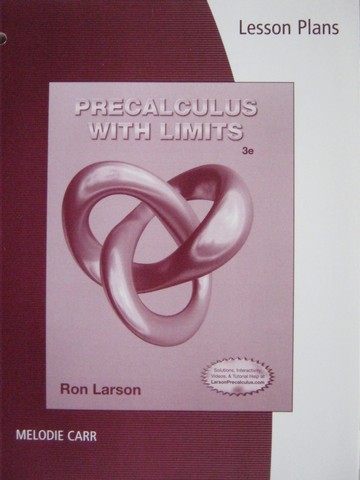 (image for) Precalculus with Limits 3rd Edition Lesson Plans (P) by Carr