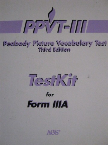 (image for) PPVT-III 3rd Edition TestKit for Form IIIA (Spiral) by Dunn,