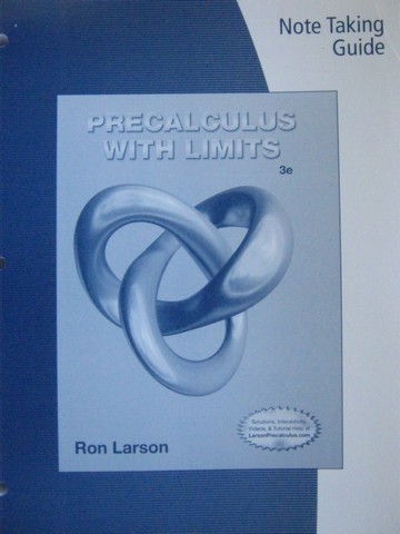 (image for) Precalculus with Limits 3rd Edition Note Taking Guide (P)