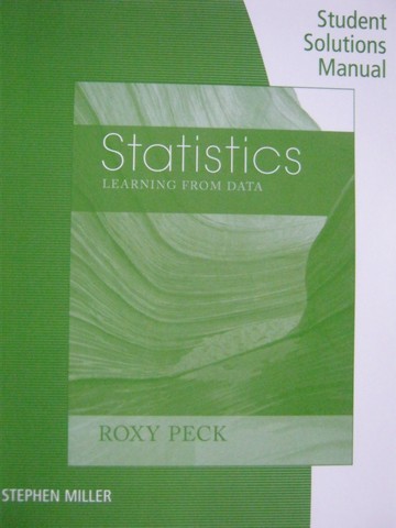 (image for) Statistics Learning from Data Student Solutions Manual (P)