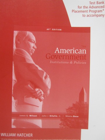 (image for) American Government 14th Edition AP Edition Test Bank (P)