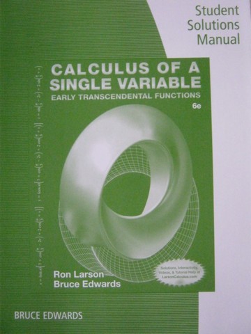 (image for) Calculus of a Single Variable Early Transcendental 6e SSM (P)