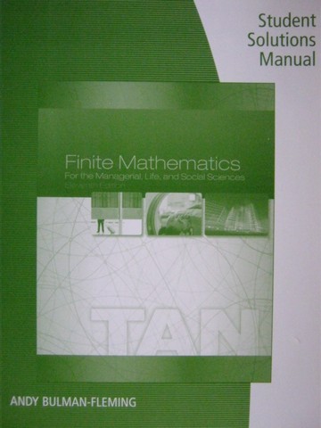 (image for) Finite Mathematics 11th Edition Student Solutions Manual (P)