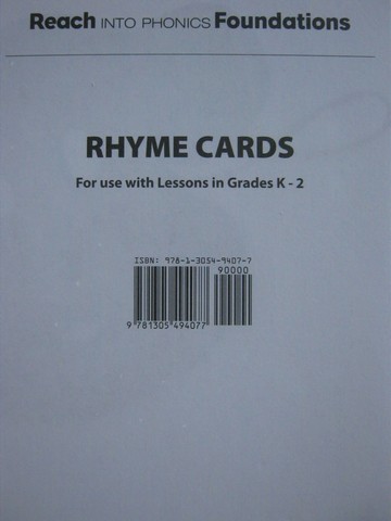 (image for) Reach into Phonics Foundations K-2 Rhyme Cards (Pk) by Kratky