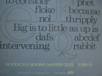 (image for) Woodcock Reading Mastery Tests Form B Easel Kit (Binder)
