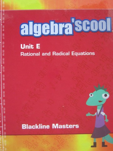 (image for) Algebra'scool Unit E Blackline Masters (Binder)