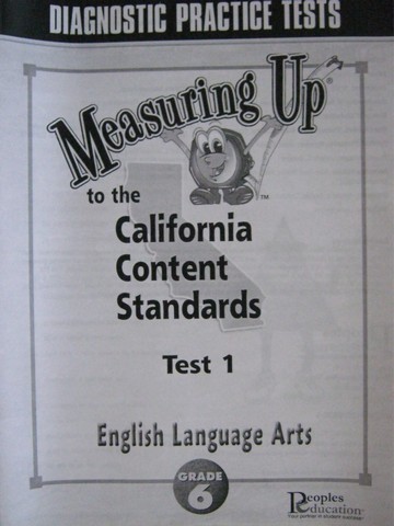 (image for) Measuring Up English Language Arts Grade 6 Test 1 (CA)(P)