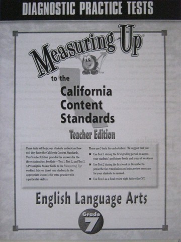 (image for) Measuring Up English Language Arts Grade 7 TE (CA)(TE)(P)