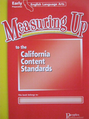 (image for) Measuring Up English Language Arts Early Preparation (CA)(P)