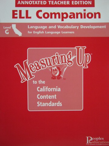(image for) Measuring Up ELL Companion Level G ATE (CA)(TE)(P)