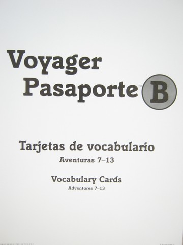 (image for) Voyager Pasaporte B Tarjetas de vocabulario Aventuras 7-13 (Pk)