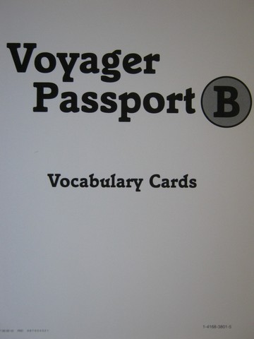 (image for) Voyager Passport B Vocabulary Cards (Pk)