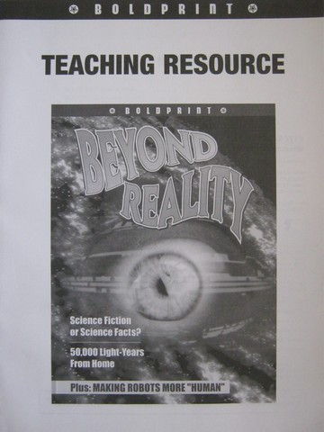 Boldprint Beyond Reality Teaching Resource (TE)(P) by Booth (image for) Boldprint Beyond Reality Teaching Resource (TE)(P) by Booth