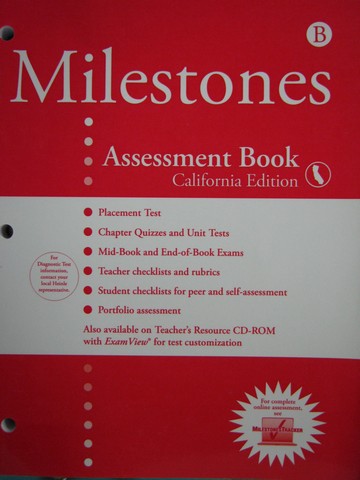 (image for) Milestones B Assessment Book California Edition (CA)(P)