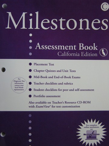 (image for) Milestones C Assessment Book California Edition (CA)(P)