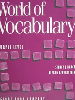 (image for) World of Vocabulary Purple Level 2e (P) by Rauch & Weinstein