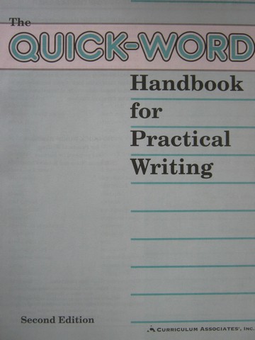 (image for) Quick-Word Handbook for Practical Writing 2nd Edition (P) - Click Image to Close