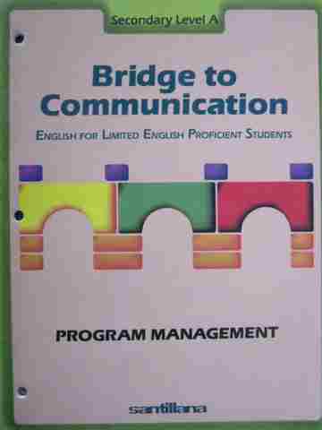 (image for) Bridge to Communication Secondary A Program Management (P)