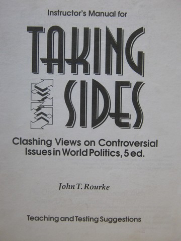 (image for) Taking Sides Clashing Views on Controversial Issues IM (TE)(P)