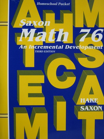 (image for) Saxon Math 76 3rd Edition Homeschool Packet Answers (P) by Hake,