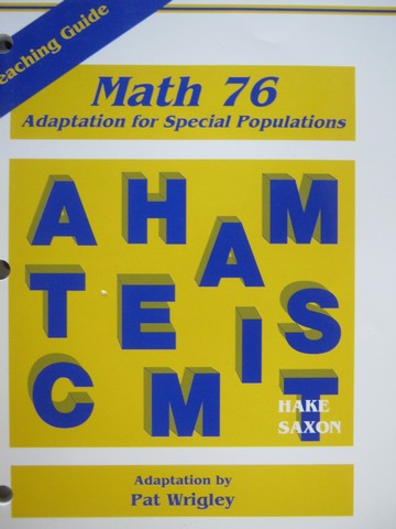 (image for) Saxon Math 76 3e Adaptation for Special Populations TG (P)
