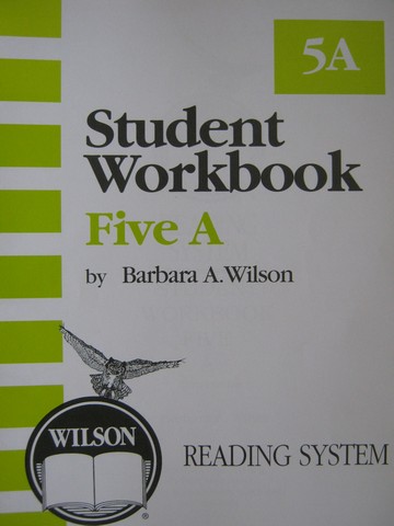 (image for) Wilson Reading System Student Workbook 5A 3rd Edition (P)