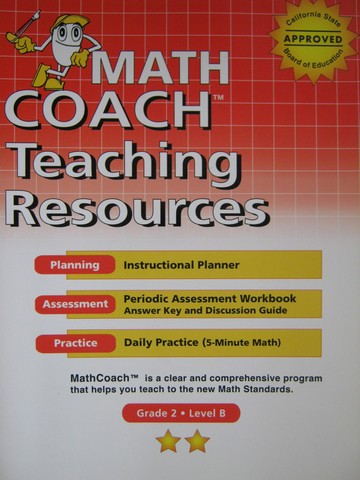 MathCoach Grade 2 Level B Teaching Resources (CA)(Spiral) (image for) MathCoach Grade 2 Level B Teaching Resources (CA)(Spiral)