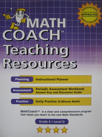 MathCoach Grade 4 Level D Teaching Resources (CA)(Spiral) (image for) MathCoach Grade 4 Level D Teaching Resources (CA)(Spiral)