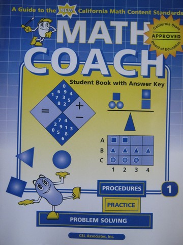 MathCoach Grade 1 Student Book with Answer Key (CA)(TE)(P) (image for) MathCoach Grade 1 Student Book with Answer Key (CA)(TE)(P)