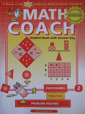 MathCoach Grade 2 Student Book with Answer Key (CA)(TE)(P) (image for) MathCoach Grade 2 Student Book with Answer Key (CA)(TE)(P)