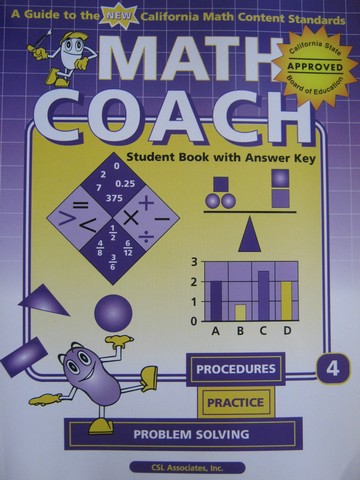MathCoach Grade 4 Student Book with Answer Key (CA)(TE)(P) (image for) MathCoach Grade 4 Student Book with Answer Key (CA)(TE)(P)