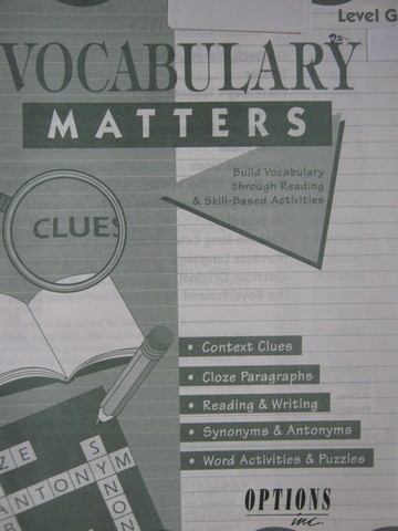 (image for) Vocabulary Matters Level G (P) by Patty Moynahan