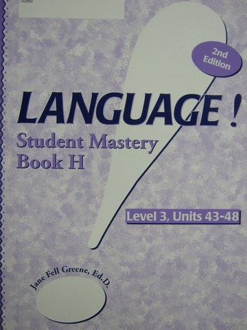 (image for) Language! 2nd Edition Level 3 Book H Student Mastery (P) - Click Image to Close