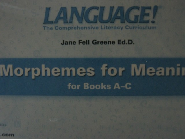 (image for) Language! 3rd Edition Morphemes for Meaning for Books A-C (Pk)