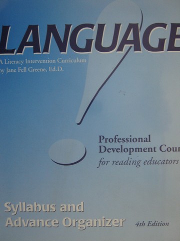 (image for) Language! 4th Edition Syllabus & Advanced Organizer (Binder)