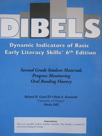 (image for) DIBELS 6th Edition 2 Progress Monitoring Oral Reading Fluency (P - Click Image to Close