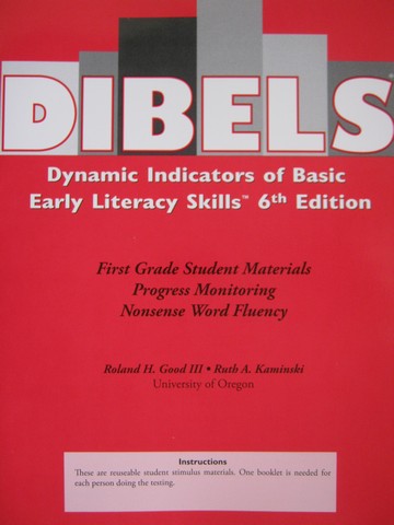 (image for) DIBELS 6th Edition 1 Progress Monitoring Nonsense Word (P)