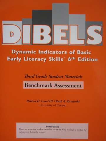 (image for) DIBELS 6th Edition 3 Benchmark Assessment (P) by Good III,