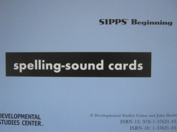 (image for) SIPPS Beginning Spelling-Sound Cards (Pk) by John Shefelbine