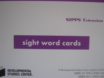 (image for) SIPPS Extension Sight Word Cards (Pk) by John Shefelbine