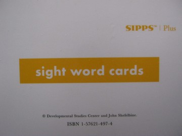 (image for) SIPPS Plus Sight Word Cards (Pk) by John Shefelbine - Click Image to Close