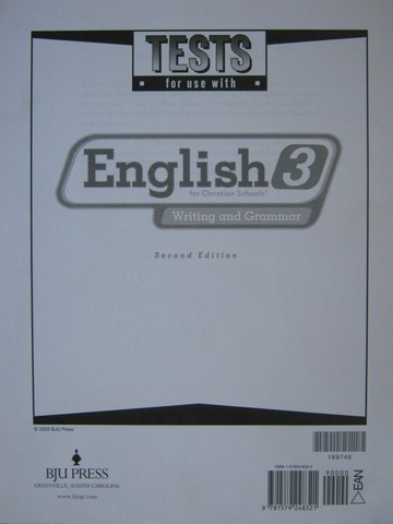 (image for) English Writing & Grammar 3 2nd Edition Tests (P)