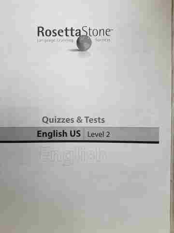 (image for) Rosetta Stone English US Level 2 Quizzes & Tests (P)