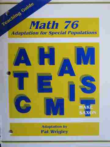 (image for) Saxon Math 76 3e Adaptation for Special Population TG (TE)(P)